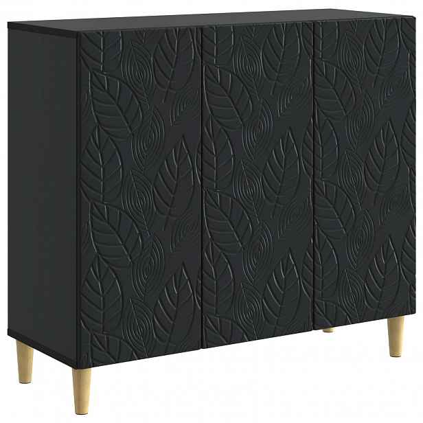 vidaXL Servírovací skříň Černá 89 x 34,5 x 80 cm Kompozitní dřevo