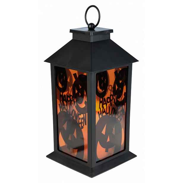 Halloweenská LED lucerna (oranžová)