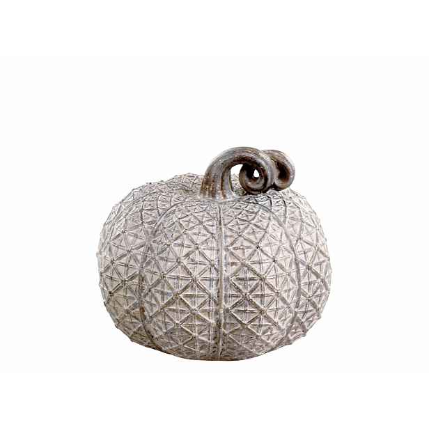 Hnědá latté dekorace dýně Pumpkin antique S - Ø 8*7 cm Chic Antique