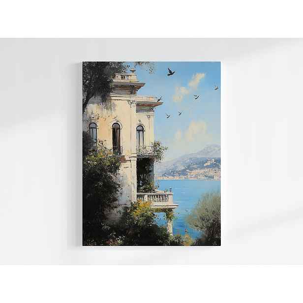 Plakát Architektura Itálie Amalfi Vila Moře Terasa 75x100