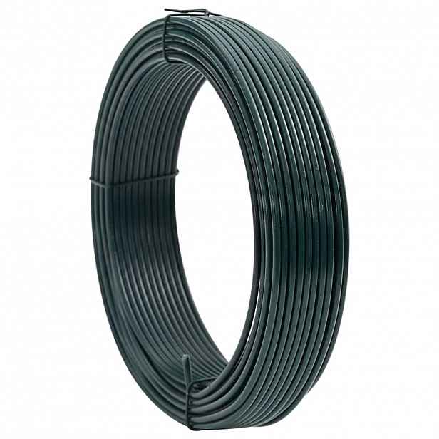 vidaXL Pletací drát Zelená 33 m PVC