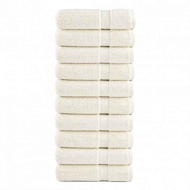 vidaXL Premium ručníky SOLUND 10 ks krémové 70 x 140 cm 600 g/m²