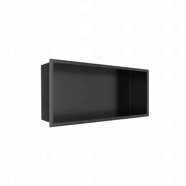 Výklenková police Wall-box One černá z nerezové oceli 45x20x10 cm