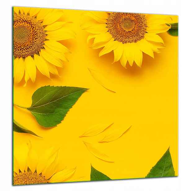 Skleněná Ochranná Deska Panel Lepidlo 60x65 Květiny