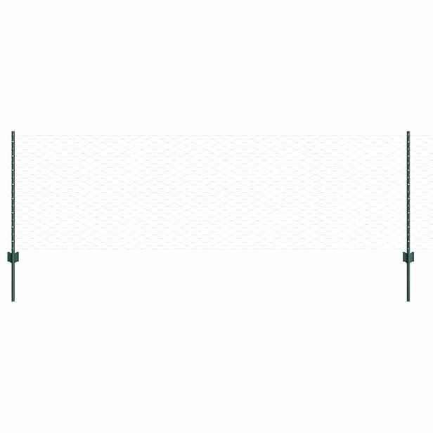 vidaXL Hexagonální plot s podpěrou 10 x 0,8 m Ocel potažená PVC Zelená