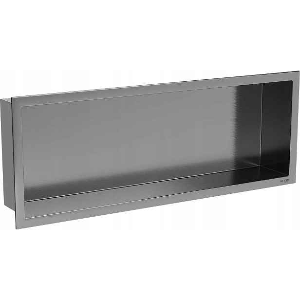 Mexen X-Wall-R zapuštěná nika (polička) s lemem 60 × 20 cm, broušená antracitová