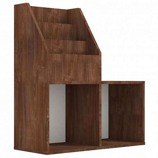 vidaXL Dětský regál na časopisy hnědý dub 71 x 30 x 78,5 cm kompozit