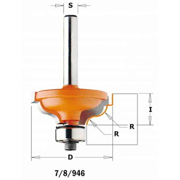 Cmt 946.825.11 Fréza Hm R=4,8- 3,6 D=34,2 I=13 S=12