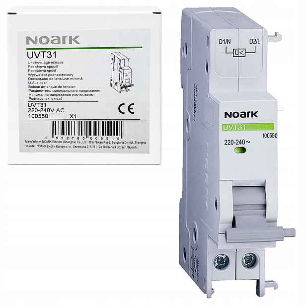 Podpěťový spouštěč UVT31 220-240V Ac 100550 Noark pro Ex9BN Ex9BI