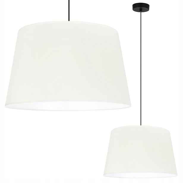 Závěsná Stropní Lustrová Lampa S Kuželovým Stínidlem, Krémová Barva Ecru Do Obývacího Pokoje
