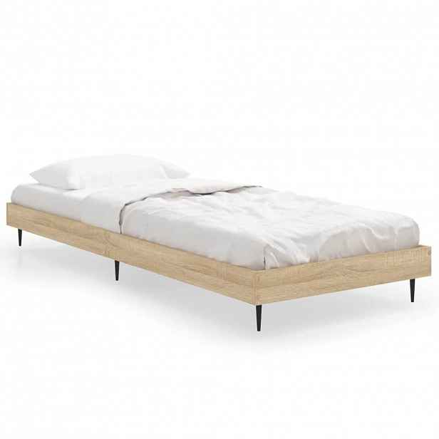 vidaXL Rám postele bez matrace dub sonoma 75 x 190 cm kompozitní dřevo