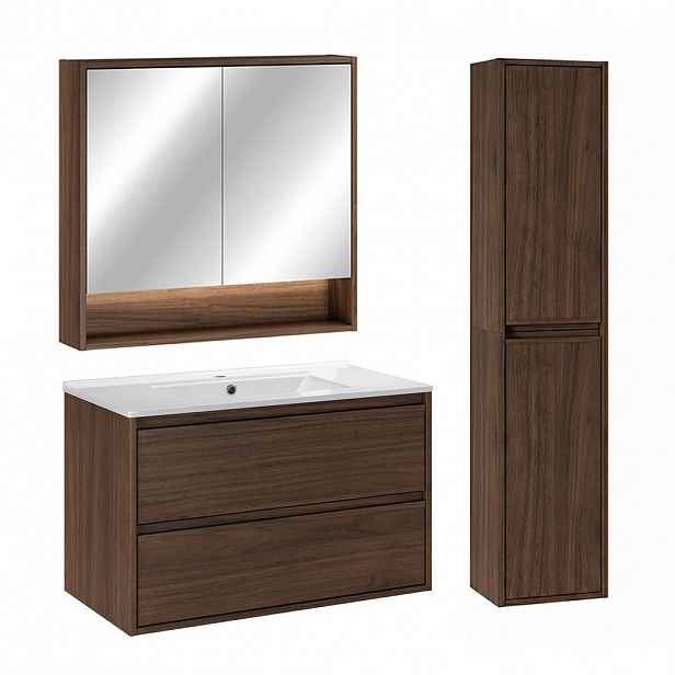 Petits-meubles KOUPELNOVÝ NÁBYTEK 81cm Edmé 2er-Set Dřevo