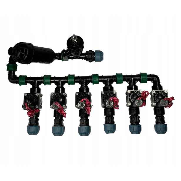 Kolektor 6 sekcí Hunter Pgv pro Pe trubku 25 mm filtr S Odvzdušněním Silný