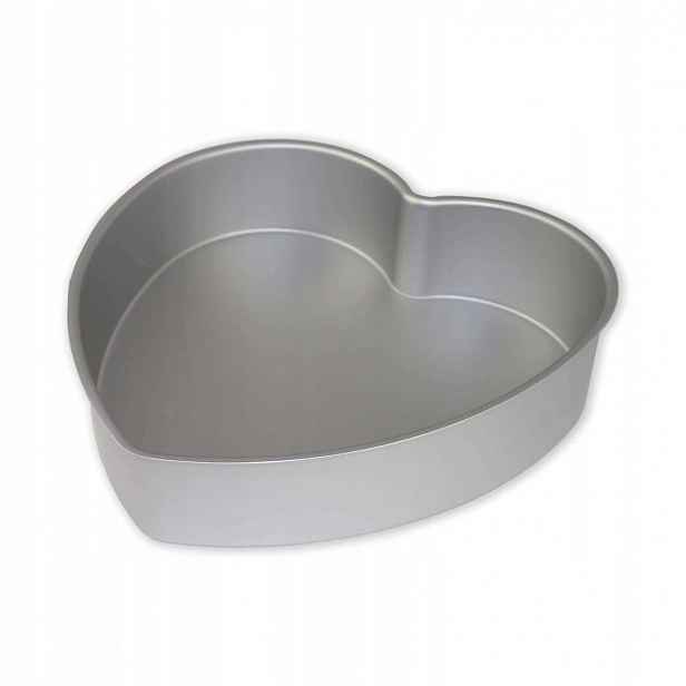 Pme forma na koláč srdce 25 cm hluboká 7,5 cm eloxovaný hliník