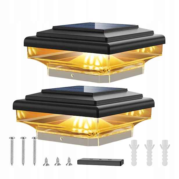 Solární osvětlovací sloupek Forever Speed 2 ks 8 Led IP55 černý