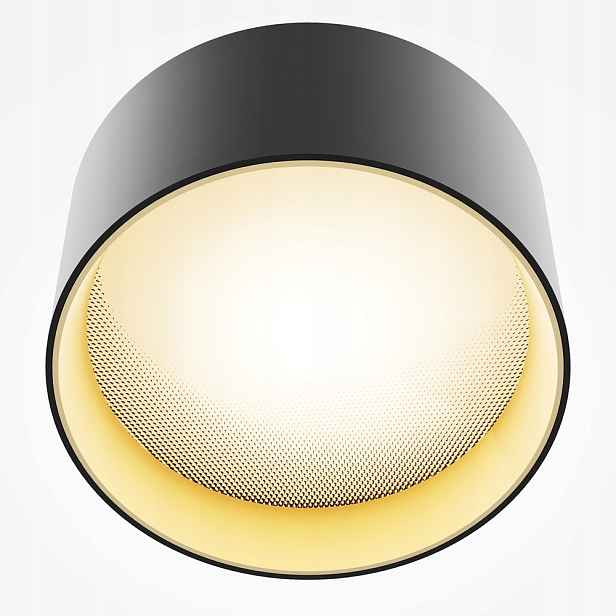 Stropní spot černý se zlatým kulatý tvarem Ø14 cm Led 3000K do obývacího pokoje Maytoni