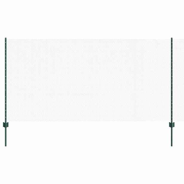 vidaXL Hexagonální plot s podpěrou 10 x 1,2 m Ocel potažená PVC Zelená
