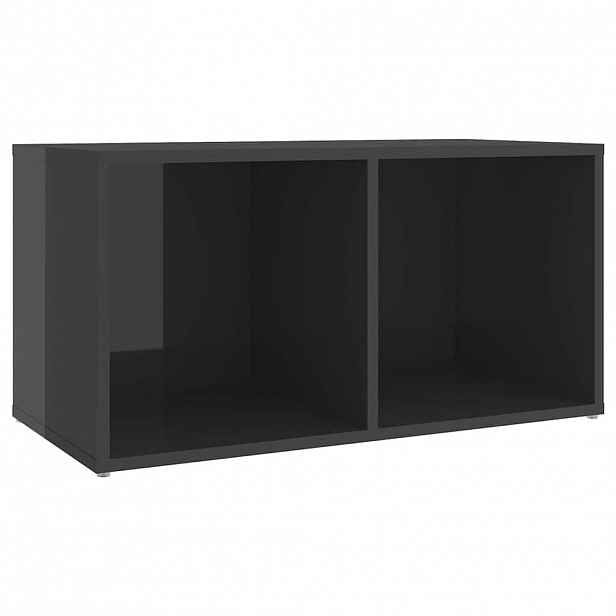 vidaXL TV stolek šedý vysoký lesk 72 x 35 x 36,5 cm kompozitní dřevo