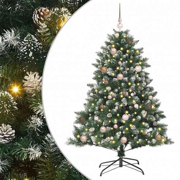 vidaXL Umělý vánoční stromeček Zelená 150 cm PVC, plast a ocel