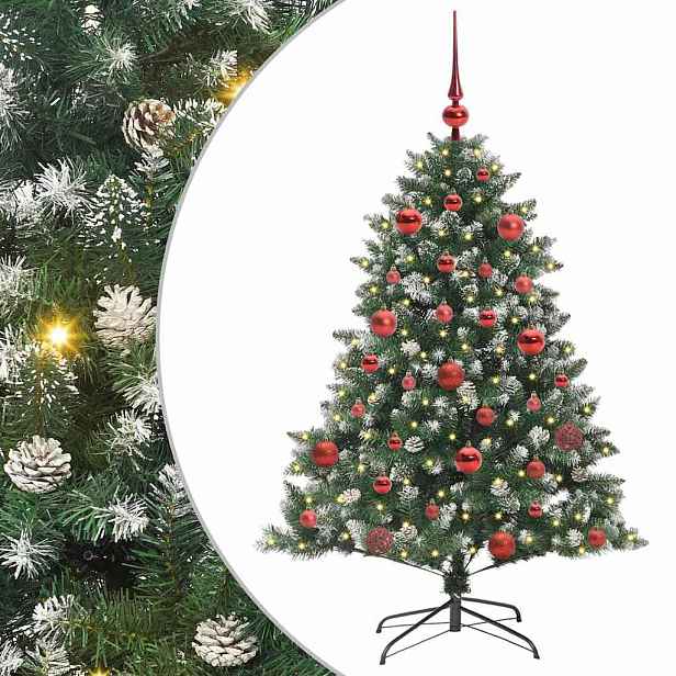 vidaXL Umělý vánoční stromeček Zelená 150 cm PVC, plast a ocel