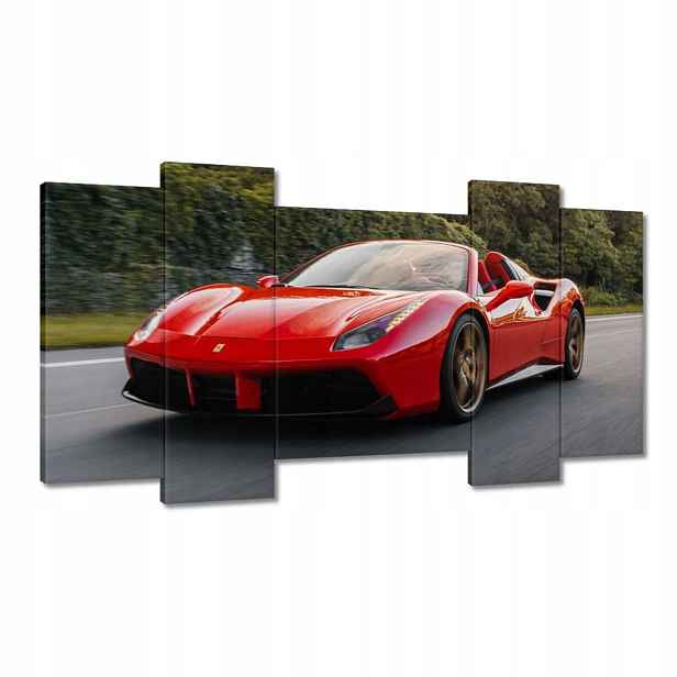 Obrazy 120x65 Červené Ferrari Cesta