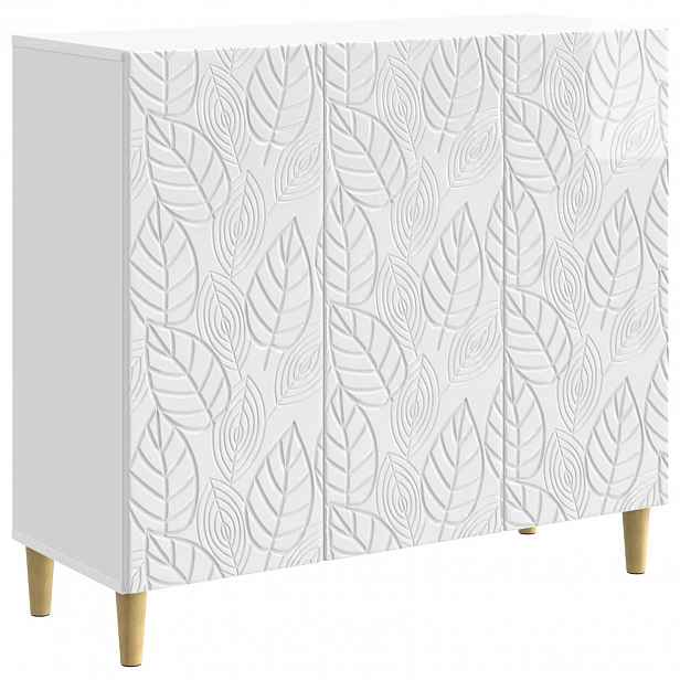 vidaXL Servírovací skříň Bílá s vysokým leskem 89 x 34,5 x 80 cm