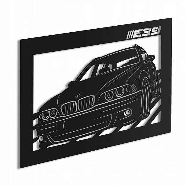 Dřevěný 3D obraz Bmw E 39 Nástěnná Dekorace Dárek XL