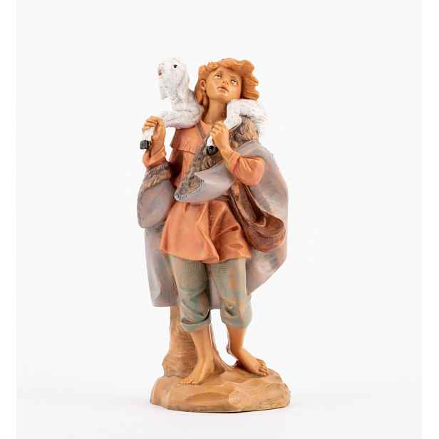 Figurka firmy Fontanini – Pastýř s ovcí na ramenou – pro figurky o výšce 19 Cm