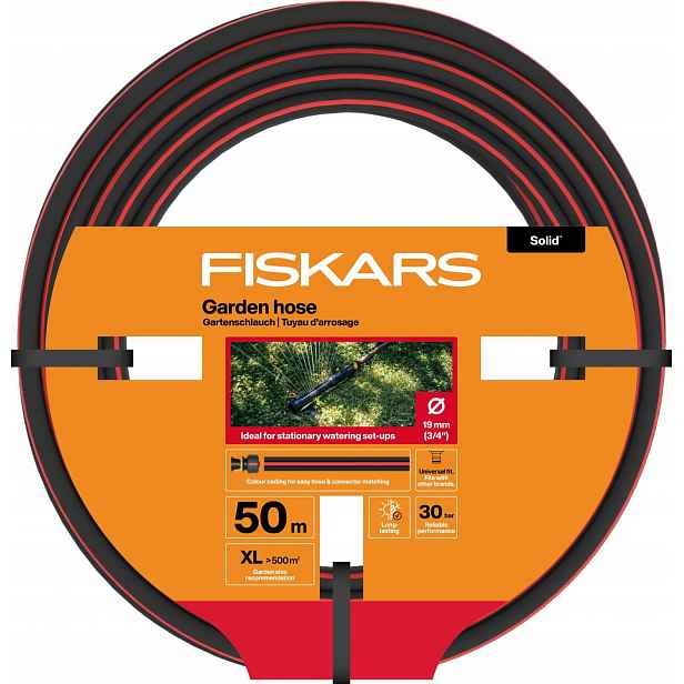 Fiskars Solid Univerzální zahradní hadice 19 mm 3/4 palce Na Zavlažování 50 m