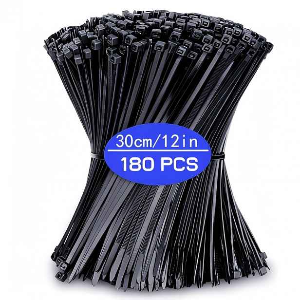 TEMU Odolné pro tažení kabelů - 180 ks, 12 palců, nosnost 50.0 Lb, UV odolné nylonové , vhodné pro vnitřní i venkovní použití, bez baterií napájení,