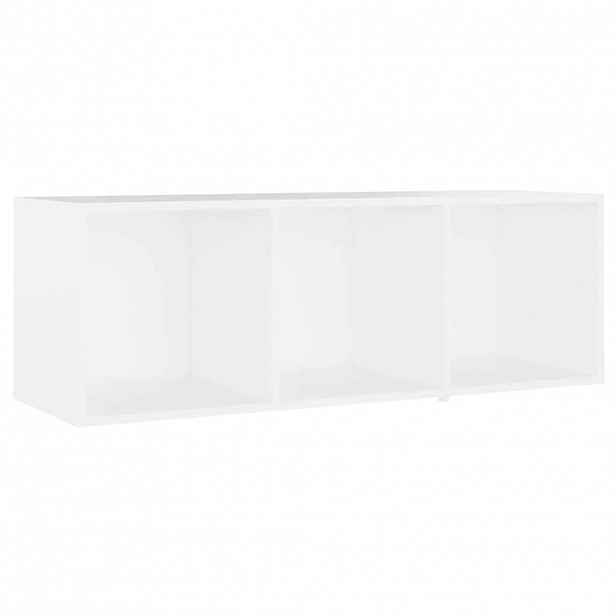 vidaXL TV stolek bílý 107 x 35 x 37 cm dřevotříska