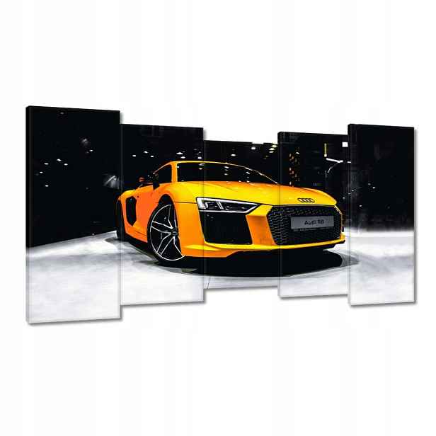 Obrazy 150x80 Žluté Audi Audica R8