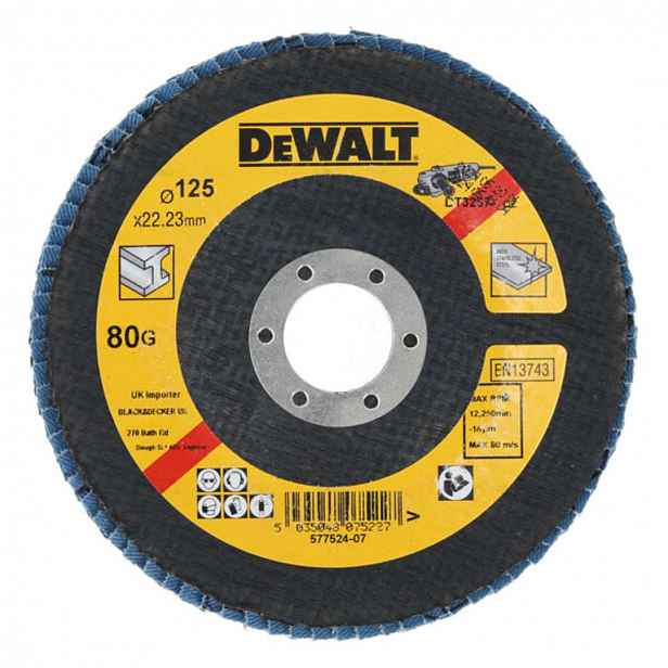 DeWALT - Lamelový brusný kotouč, P80, průměr 125 mm DT3267
