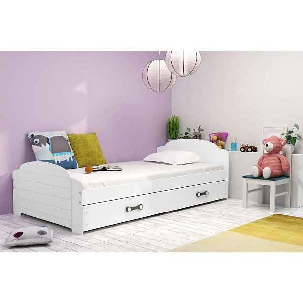 Falco Postel Lizzie 90x200 bílá/bílý pásek