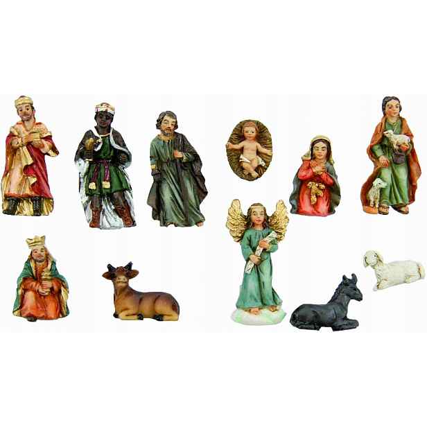 Krásné figurky do betlému 11-dílů 3,5 cm, výška K110