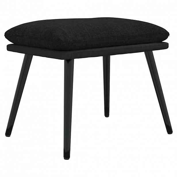 vidaXL Podnožka černá 45x29,5x35 cm textil a umělá kůže