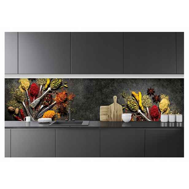 Fototapeta do kuchyně Omyvatelná Bylinky Lžíce 250x60