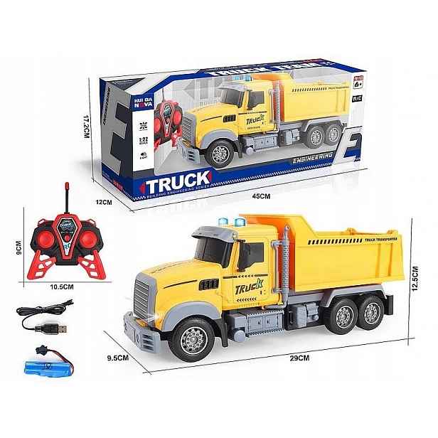 Hračky Auta Pro Děti 7 let Rc kamion 1:22 Tir ovládaný Pilotem