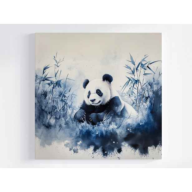 Obraz Na Plátně Canvas Grafika Zvíře Medvěd Medvídek Panda Bambus 50x50