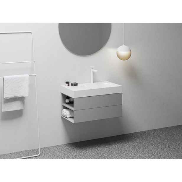 Skříňka pod umyvadlo bez umyvadla Ravak Lite 80 x43x45 cm smoke grey X000001877