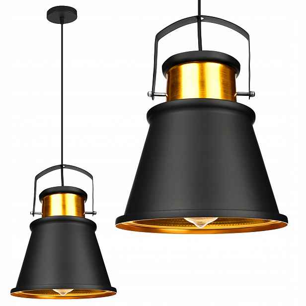 stropní svítidlo Led závěsný lustr Loft E27 černá do obývacího pokoje nad stůl