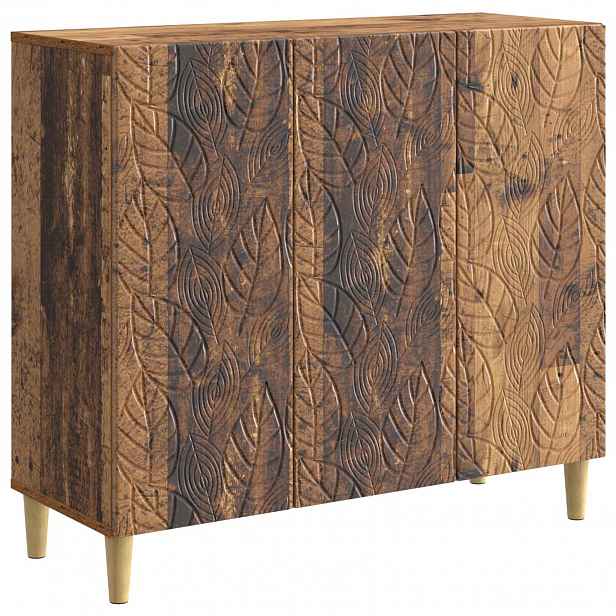 vidaXL Servírovací skříň Staré dřevo 89 x 34,5 x 80 cm