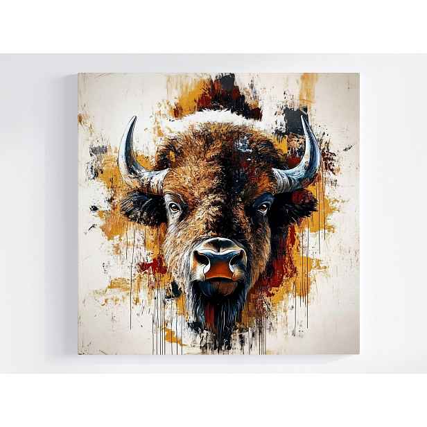 Obraz Na Plátně Canvas Žubr Býk Bizon Łeb Moderní Design Loft 50x50