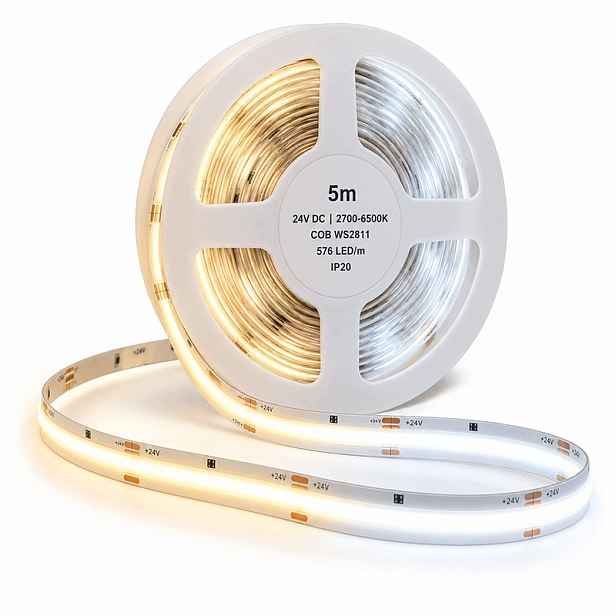 Pásek Ffes Led osvětlení Cob WS2811 Cct 2700-6500K 24V 576 LED/m IP20 5 m