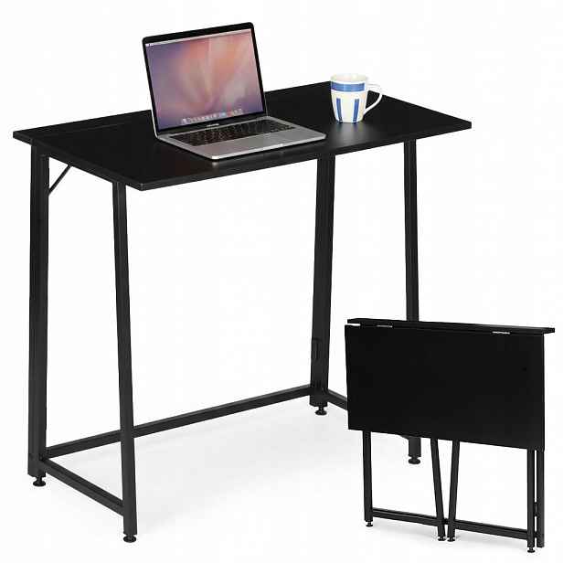Skládací počítačový stůl 80 x 45 cm pod notebook černý ModernHome M