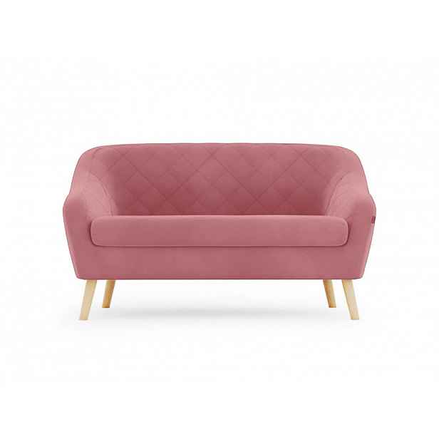Starorůžová 2místná pohovka CORANTI VELVET