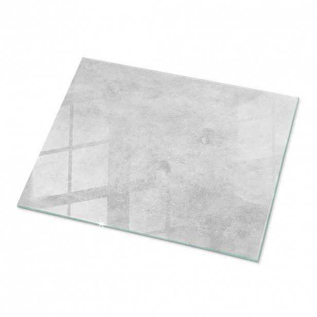 TULUP SKLENĚNÁ DESKA 80x60 cm Betonová struktura se škrábanci