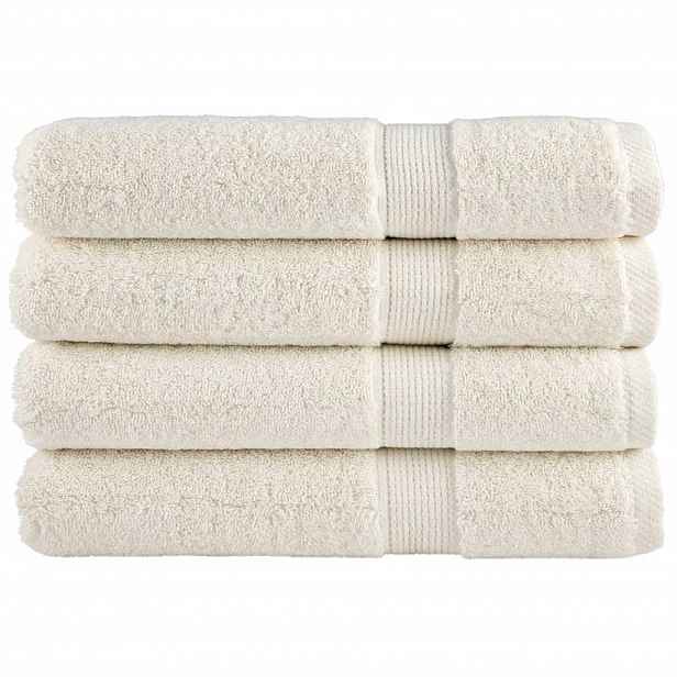 vidaXL Premium ručníky SOLUND 4 ks krémové 80 x 200 cm 600 g/m²