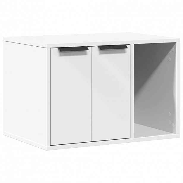 vidaXL Skříňka na kočičí záchod bílá 60 x 40 x 40 cm kompozitní dřevo