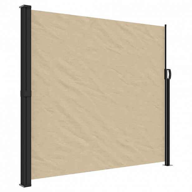 vidaXL Zatahovací boční markýza béžová 180 x 600 cm